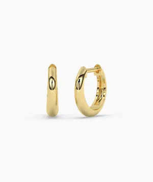 Sleek Elegance Gold Hoops