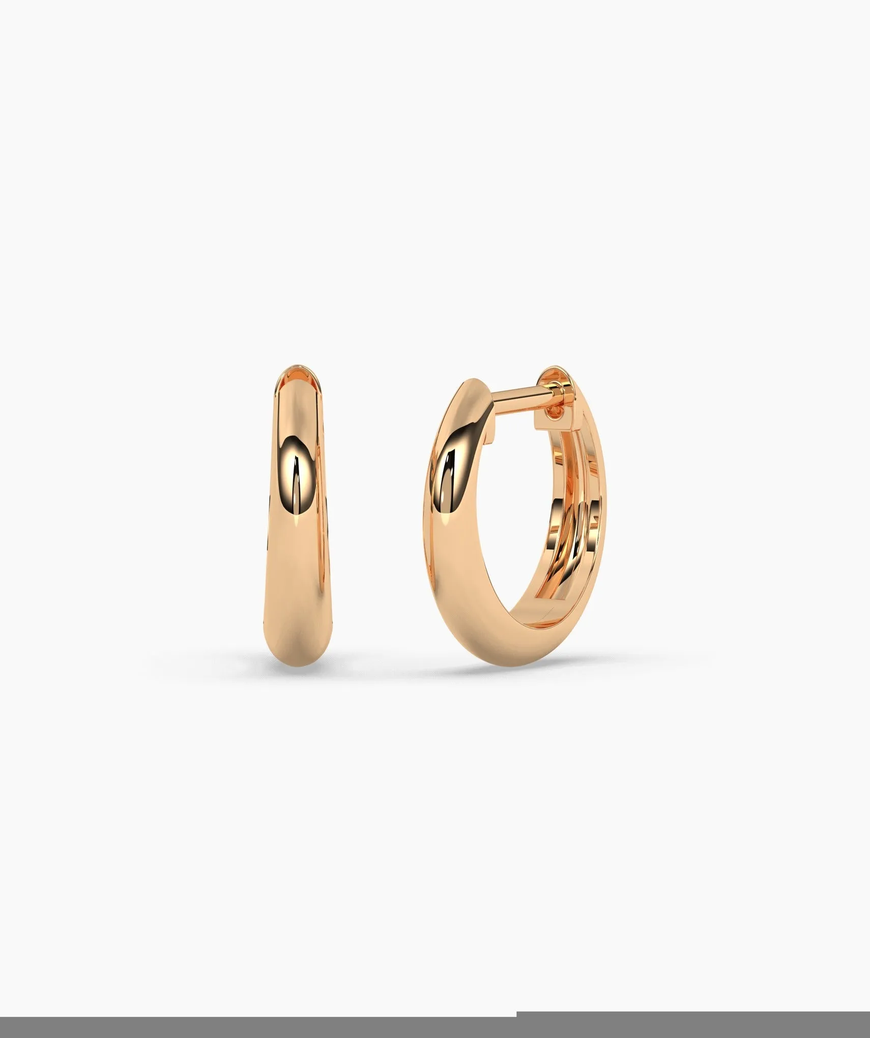 Sleek Elegance Gold Hoops
