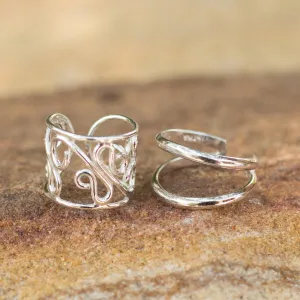 Sleek Filigree Ear Cuff Earrings