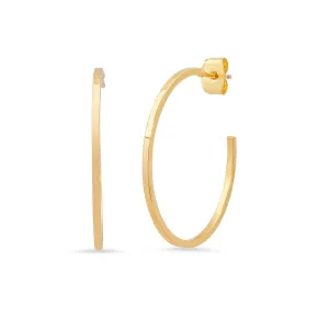 Sleek Medium Gold Hoop