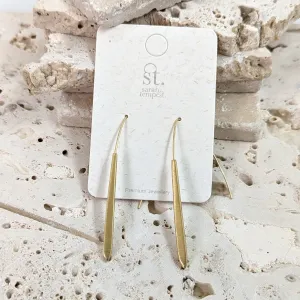 Sleek organic bar earrings