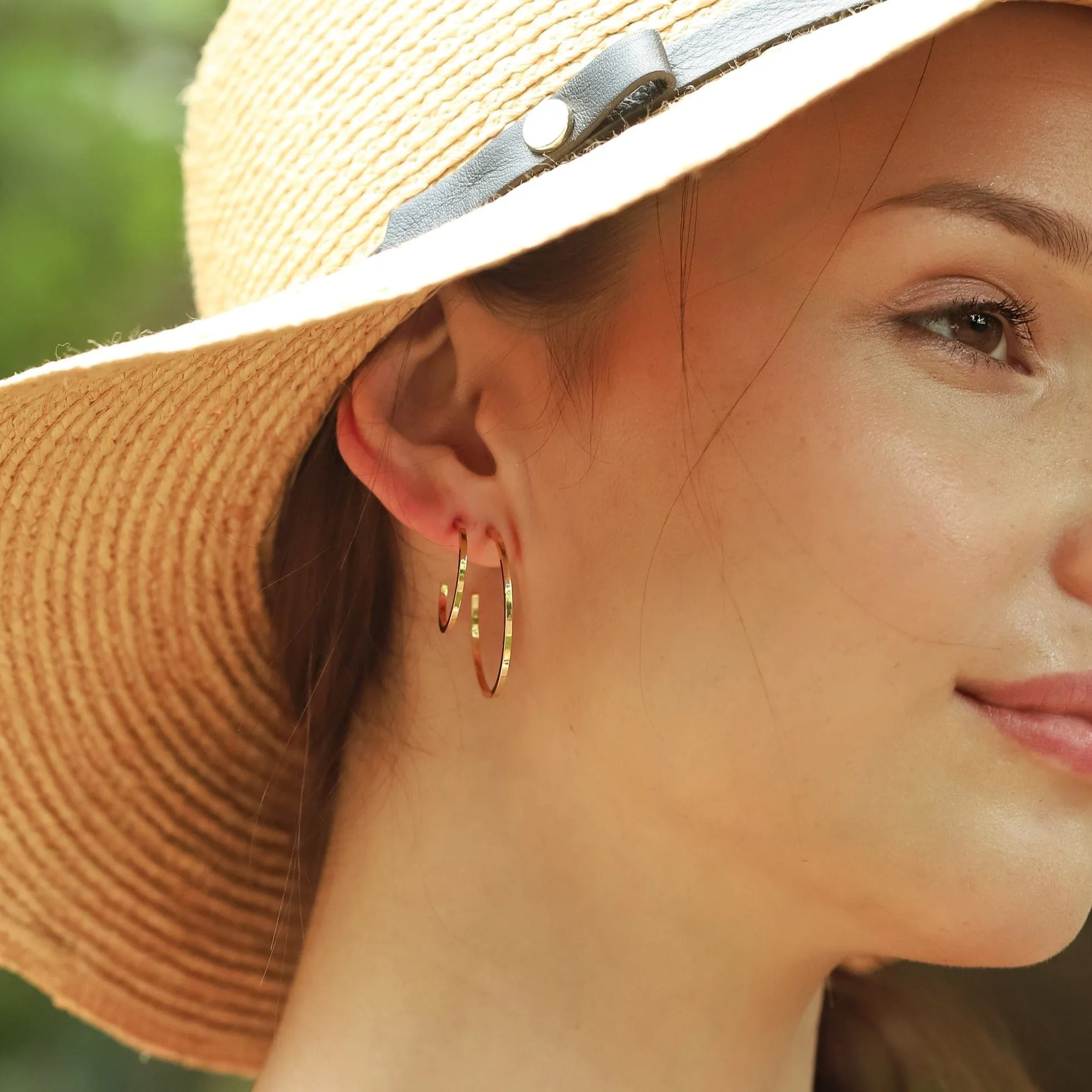Sleek Small Gold Hoop