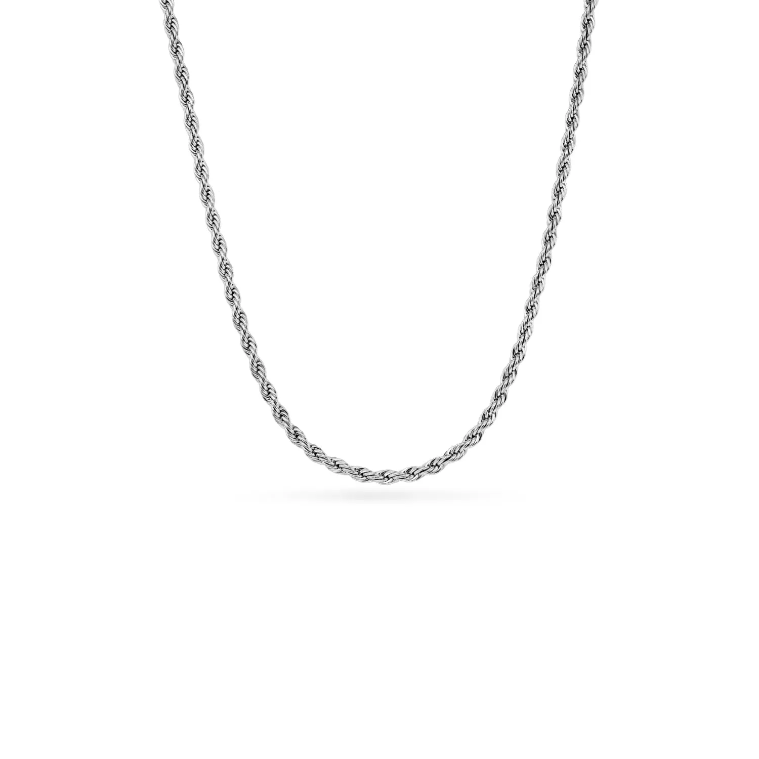Small Rope Chain Necklace (Silver)