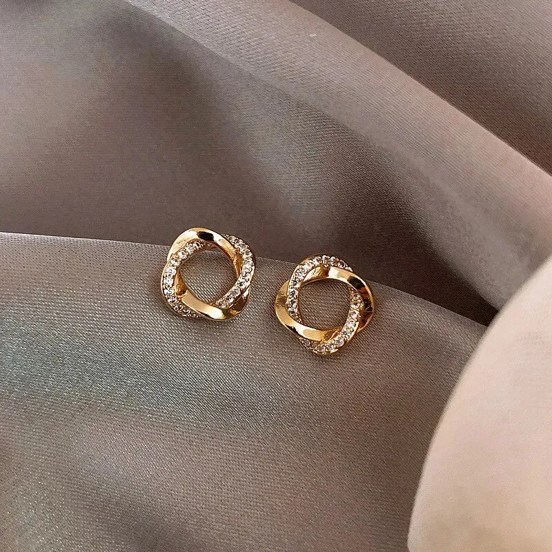 Small Studded Hoop Earrings