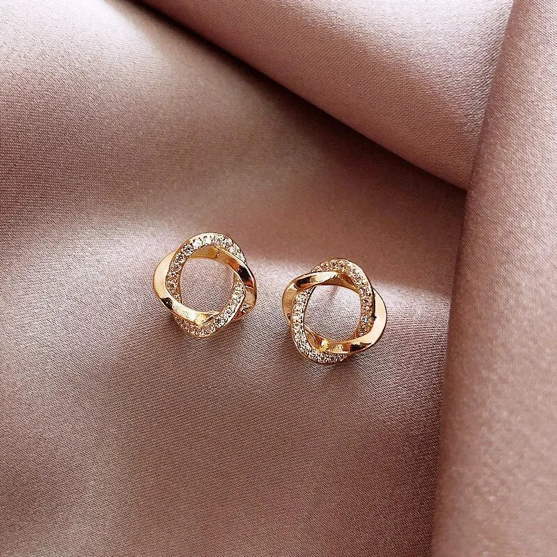 Small Studded Hoop Earrings