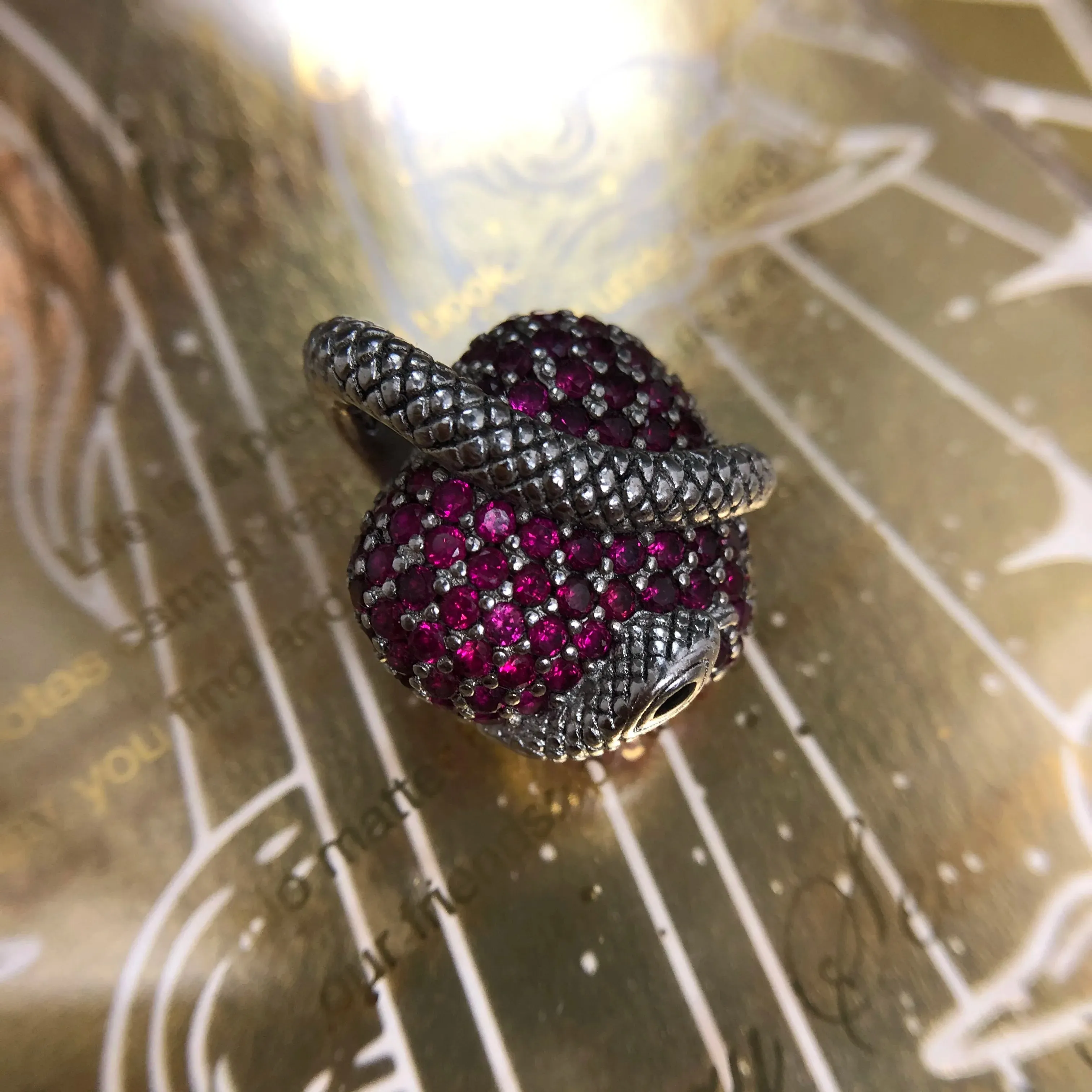 Snake with Heart Pendant