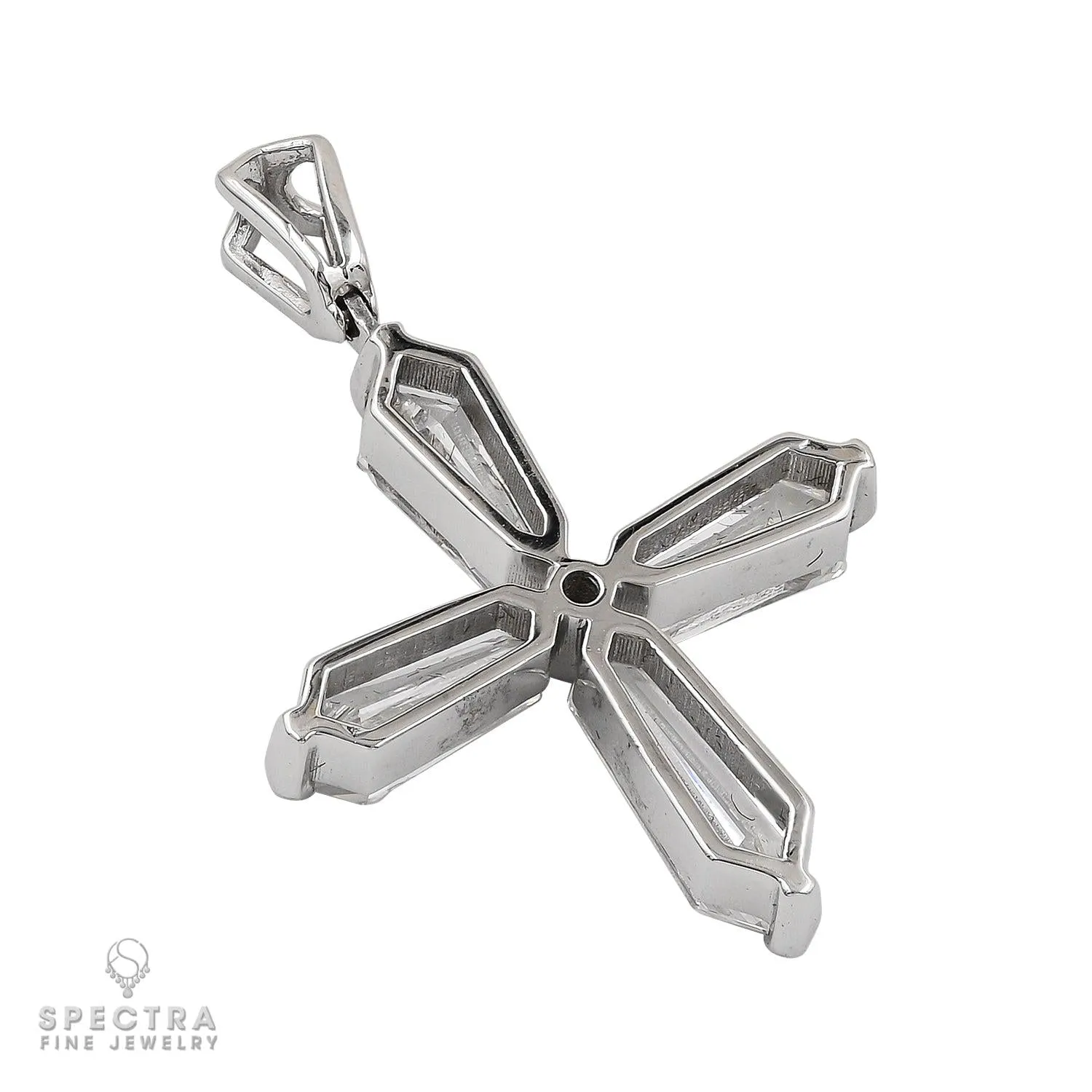 Spectra Fine Jewelry 3.39ct Kite Diamond Cross Pendant