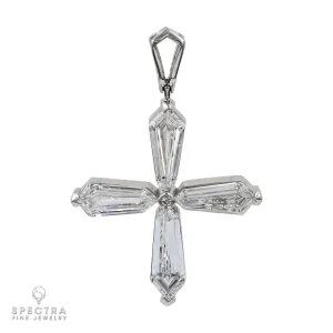 Spectra Fine Jewelry 3.39ct Kite Diamond Cross Pendant