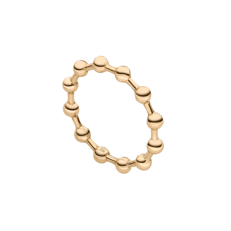Sphere bead ring gold