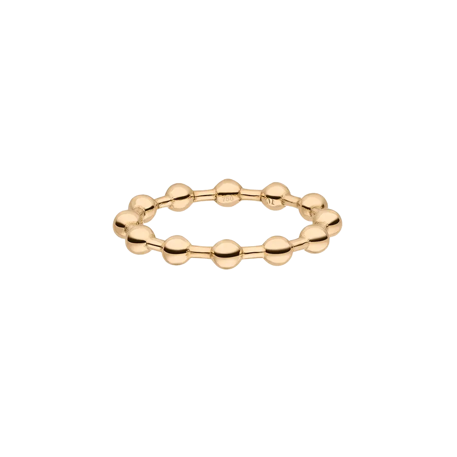 Sphere bead ring gold