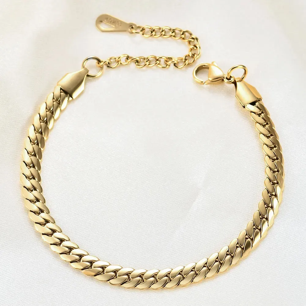 Stainless Steel Miami Chunky Link Chain Bracelets