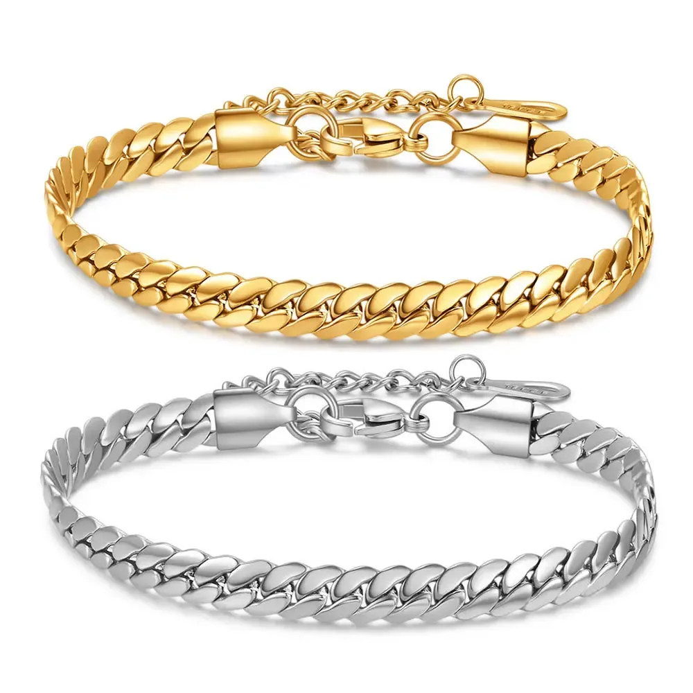 Stainless Steel Miami Chunky Link Chain Bracelets