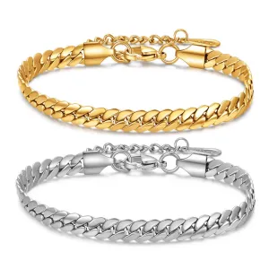 Stainless Steel Miami Chunky Link Chain Bracelets