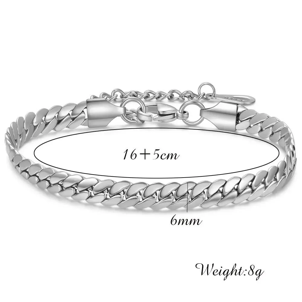 Stainless Steel Miami Chunky Link Chain Bracelets