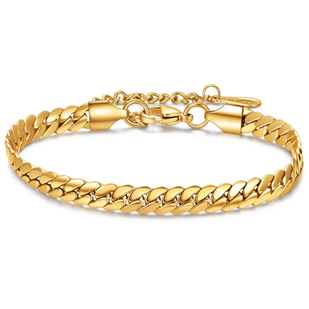 Stainless Steel Miami Chunky Link Chain Bracelets