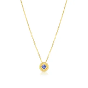 STARDUST ROUND NECKLACE - Blue Sapphire