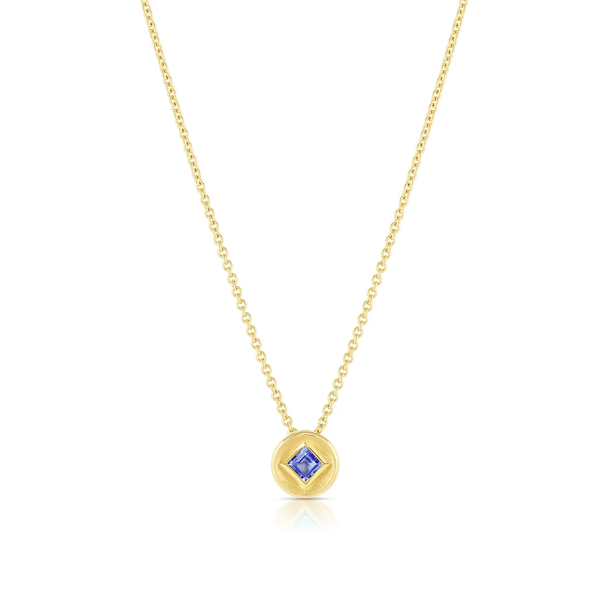 STARDUST ROUND NECKLACE - Blue Sapphire