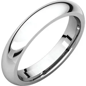 Sterling Silver 4mm Comfort Fit Band
