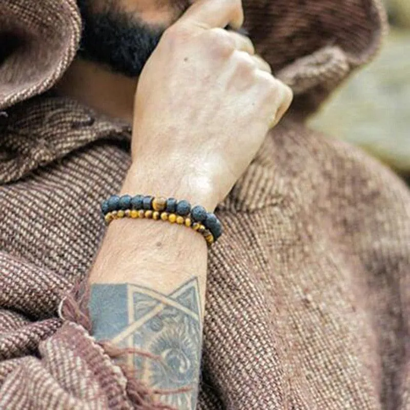 Stylish volcanic stone bracelet for Men & Women