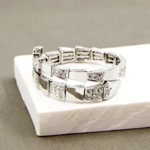 Stylish wraparound bracelet with crystal detail