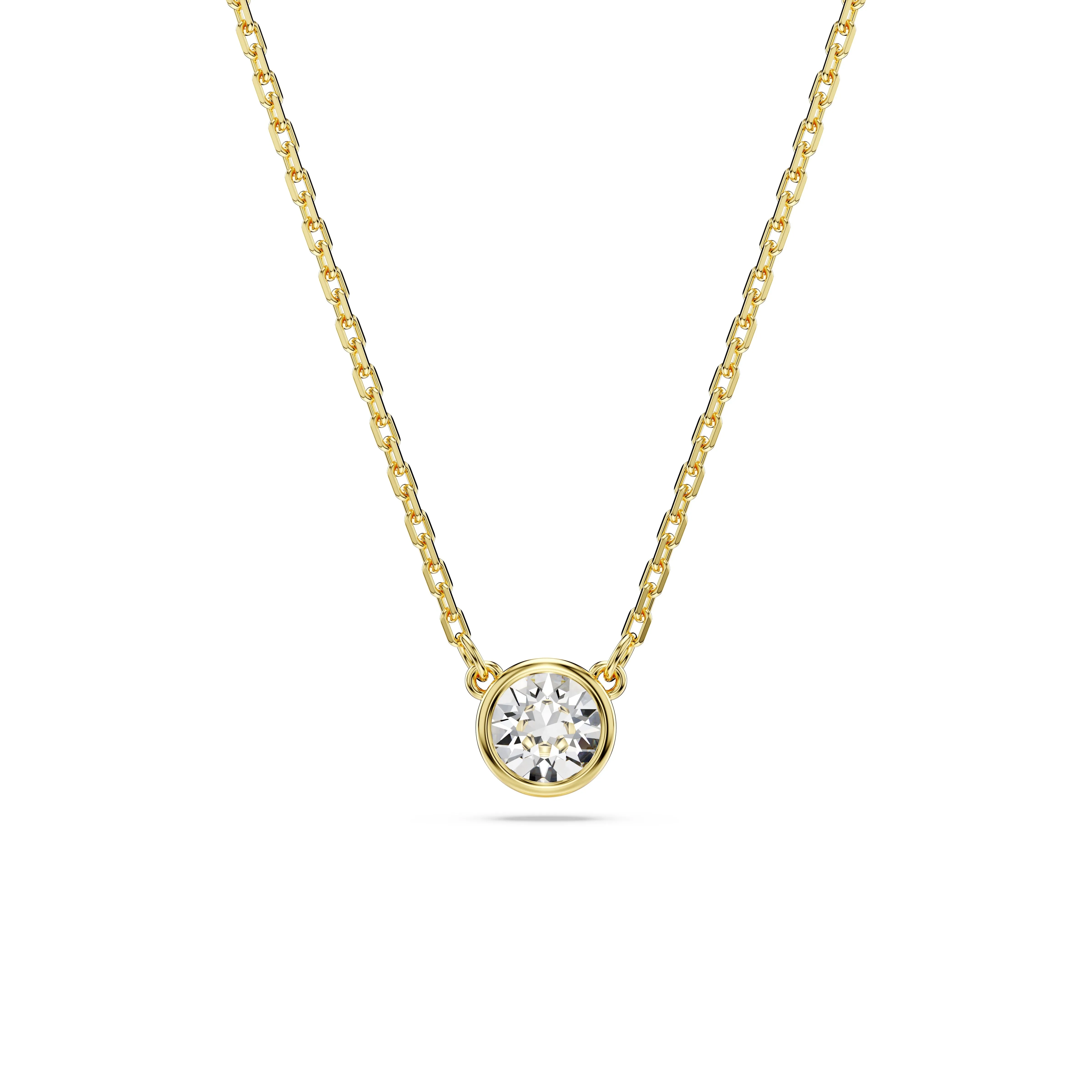 Swarovski Gold Tone Imber Round Cut Necklace