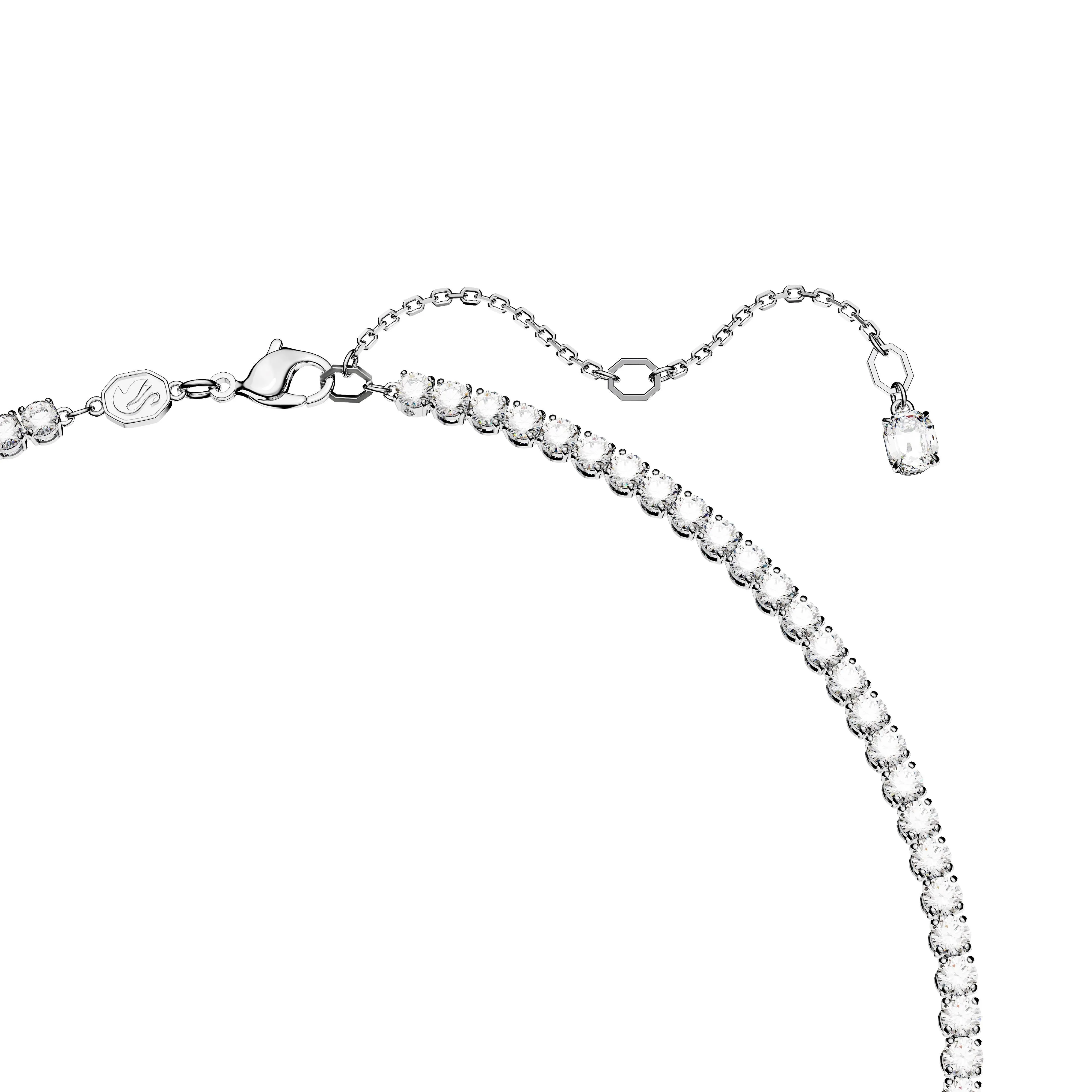 Swarovski Matrix Tennis Rhodium Green Necklace
