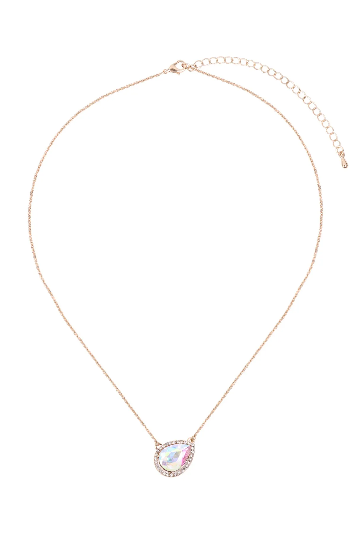 TEARDROP SHAPE PENDANT NECKLACE