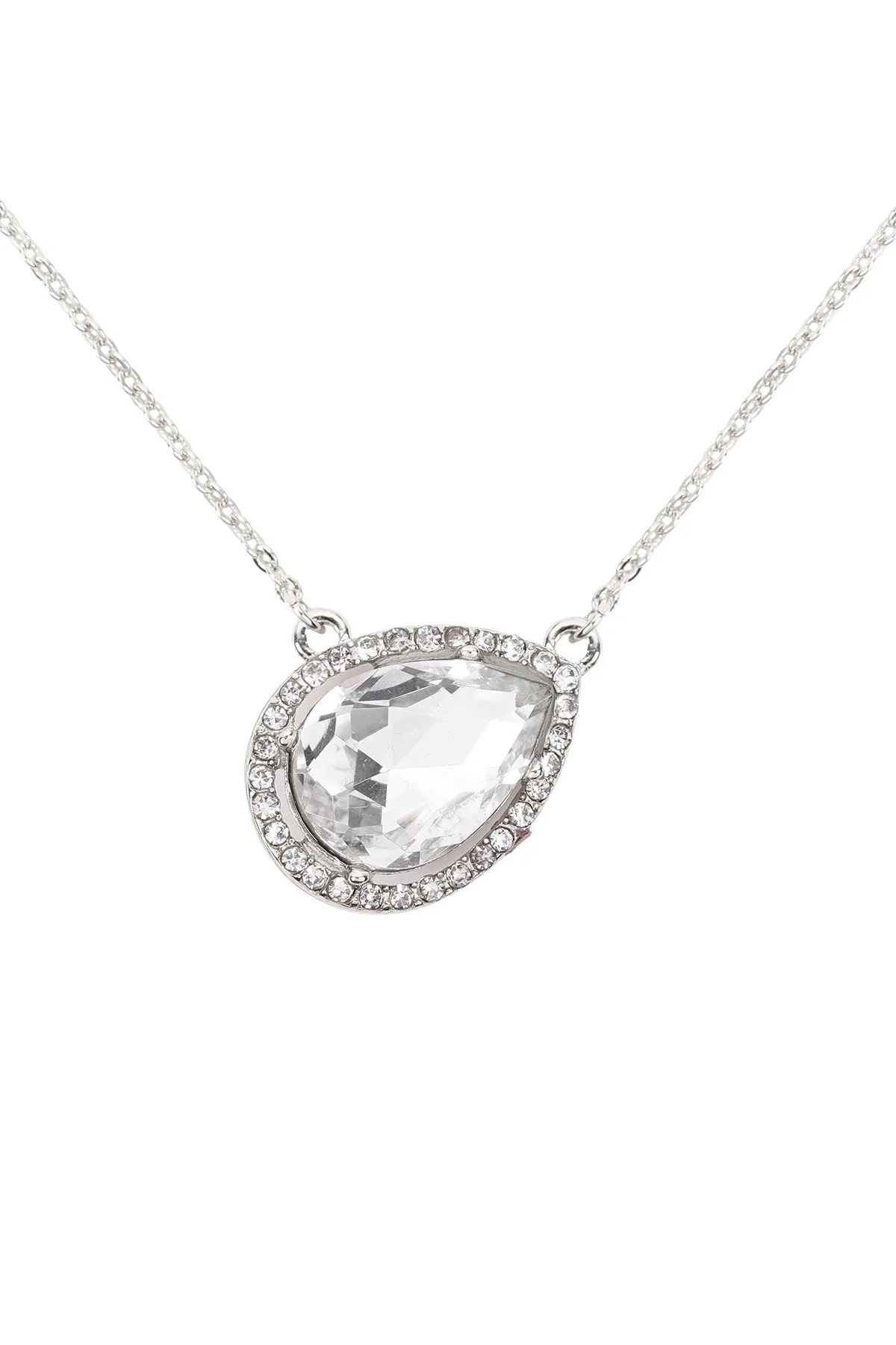 TEARDROP SHAPE PENDANT NECKLACE