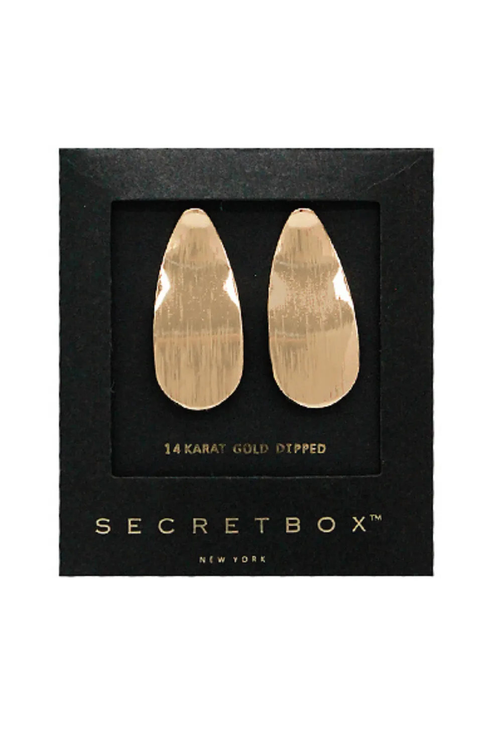 Teardrop Shape Satin Brushed Earrings