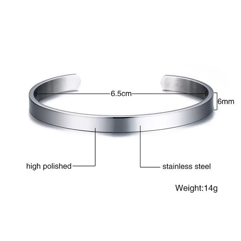 Thin Stainless Steel Bangle Bracelet,  Gifts for Him, Father's Day Gifts