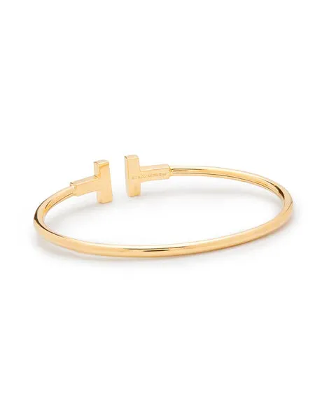 Tiffany & Co. Metallic T Diamond Yellow Gold Bracelet
