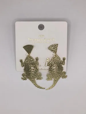 TJ - Frog Gold Earrings
