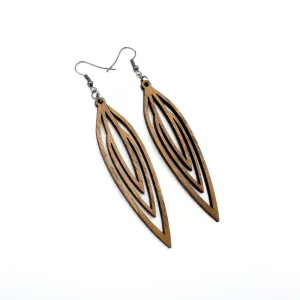 Totem 01 [L] // Wood Earrings - Walnut