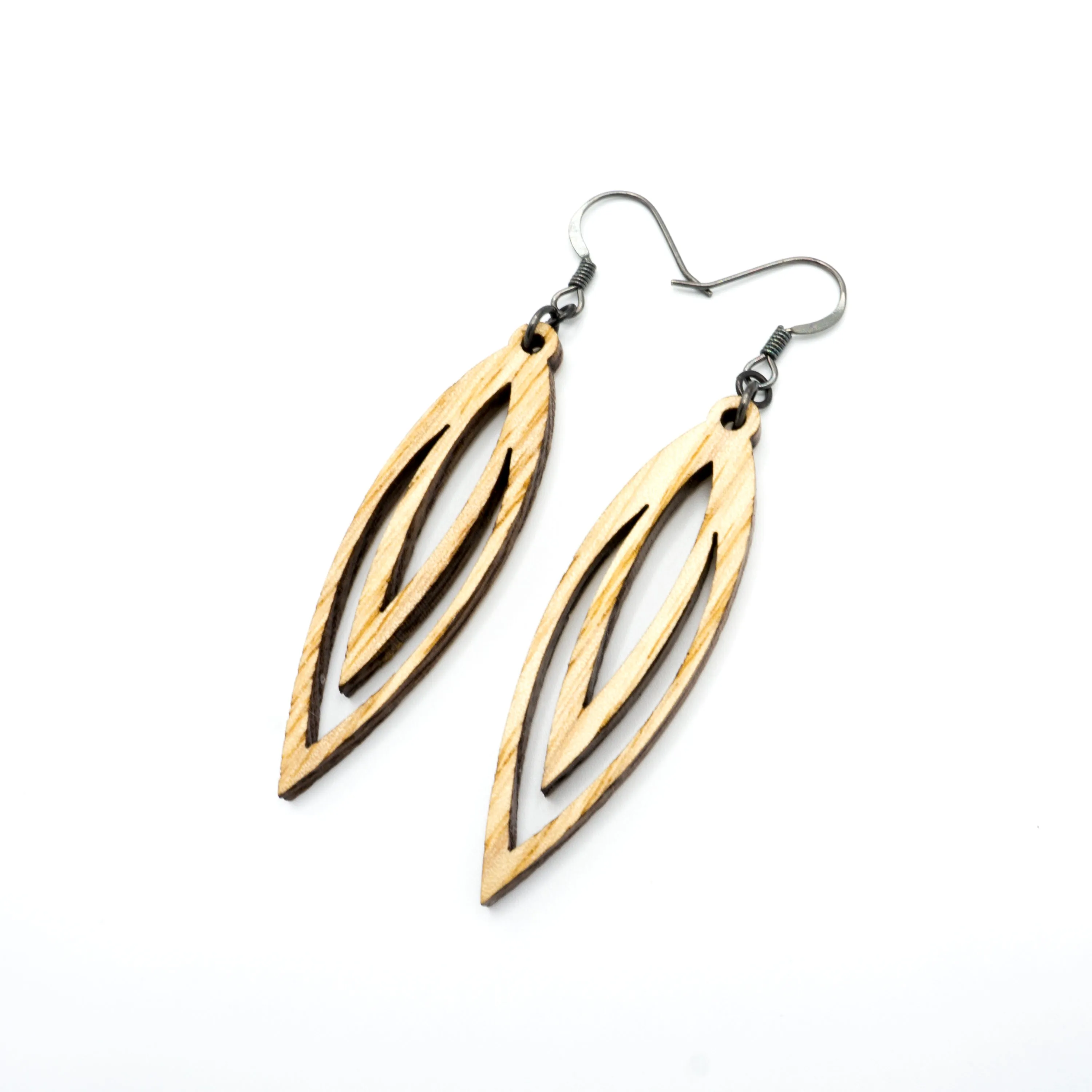 Totem 07 [S] // Wood Earrings - Ash