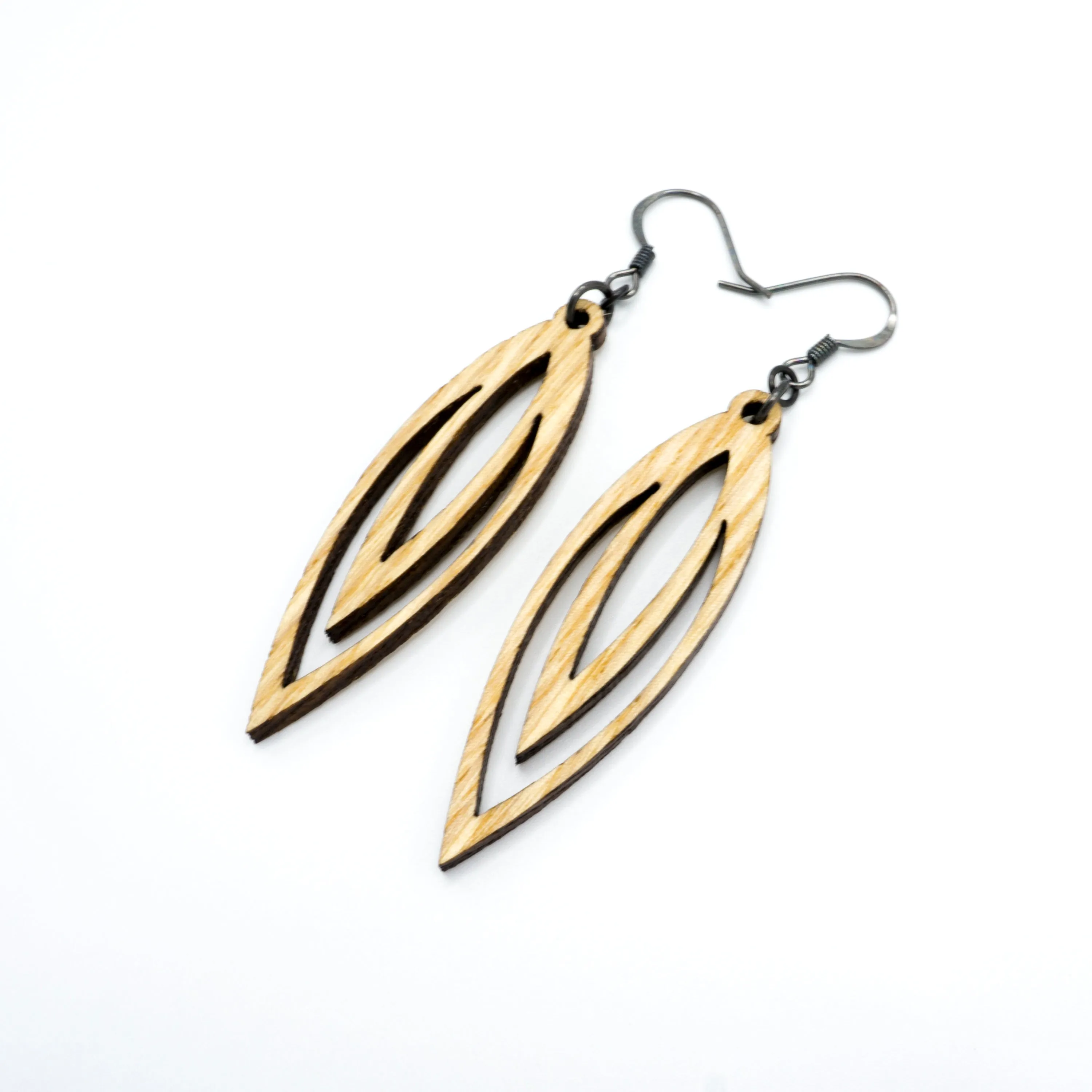 Totem 07 [S] // Wood Earrings - Ash