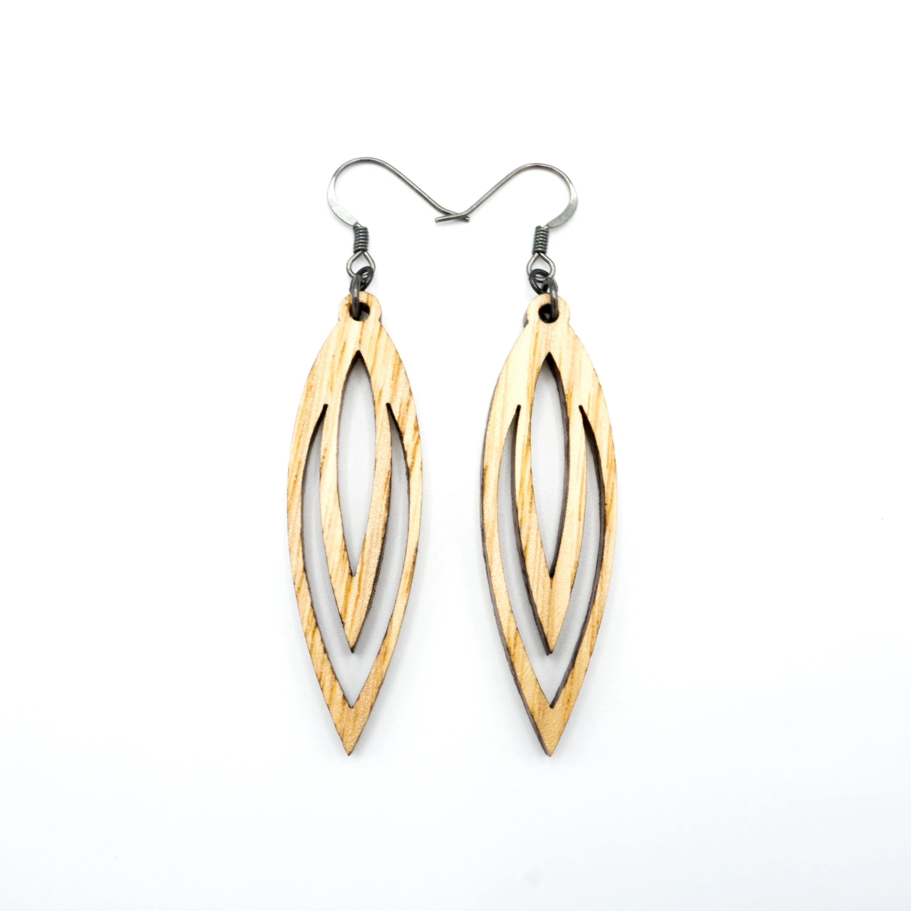 Totem 07 [S] // Wood Earrings - Ash