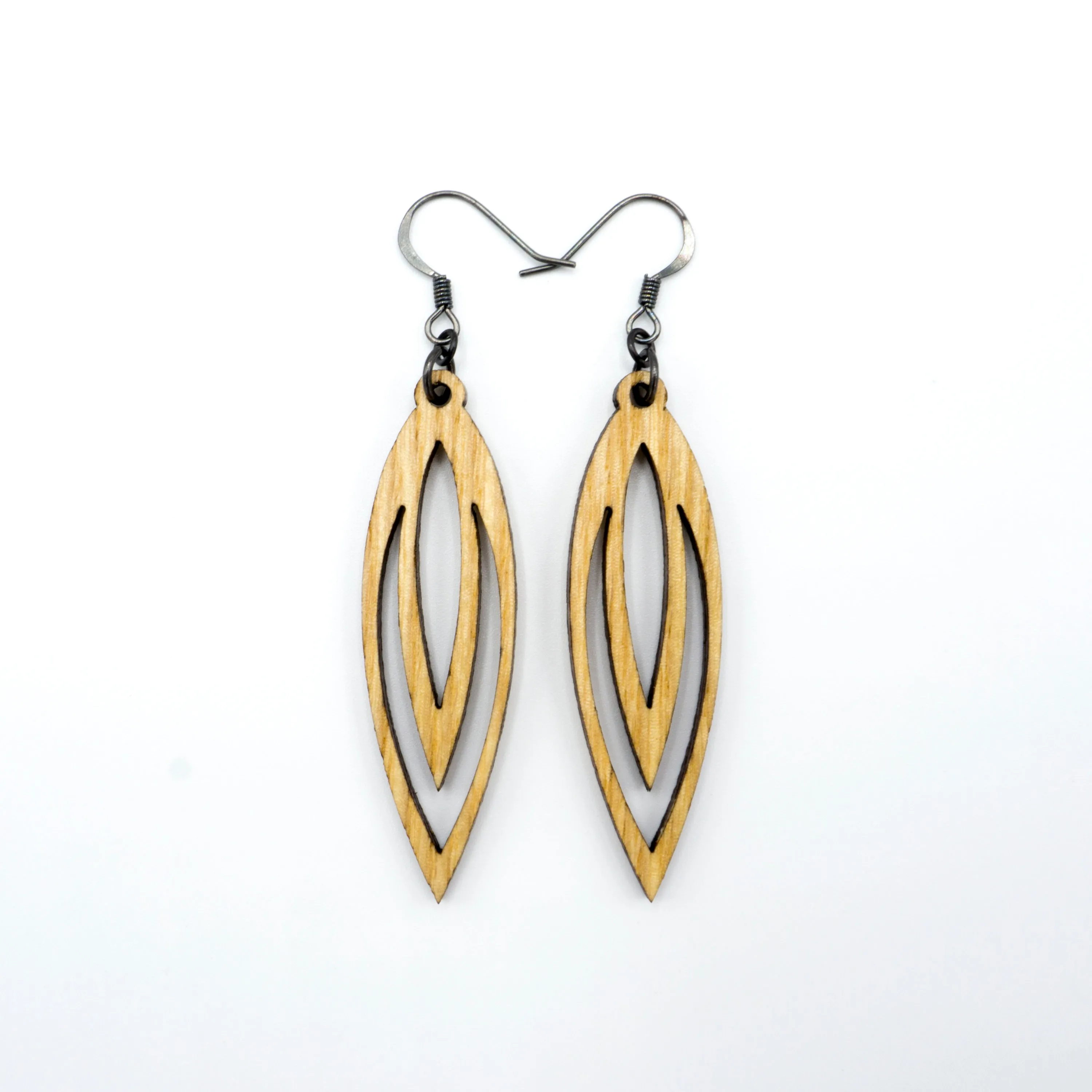 Totem 07 [S] // Wood Earrings - Ash