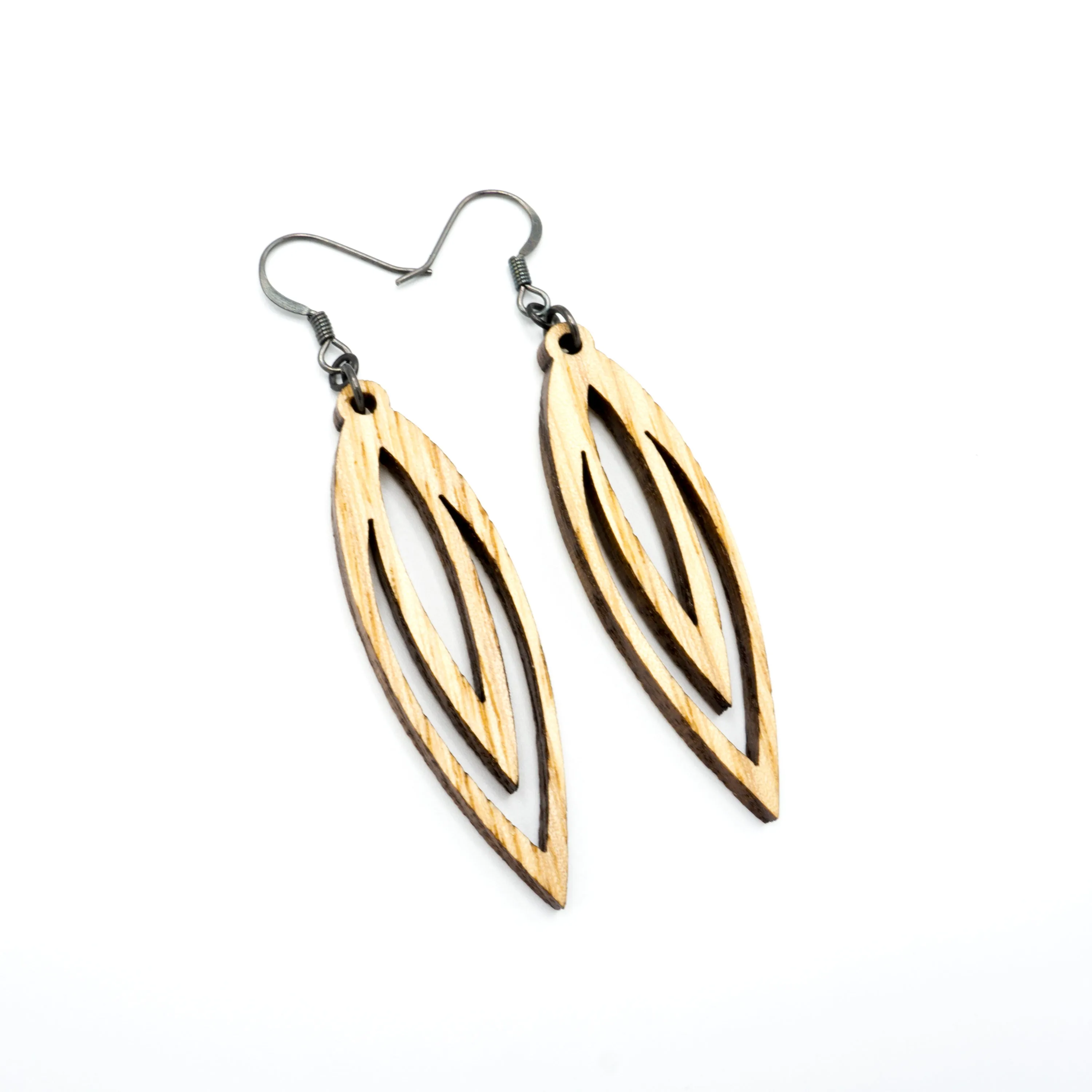 Totem 07 [S] // Wood Earrings - Ash