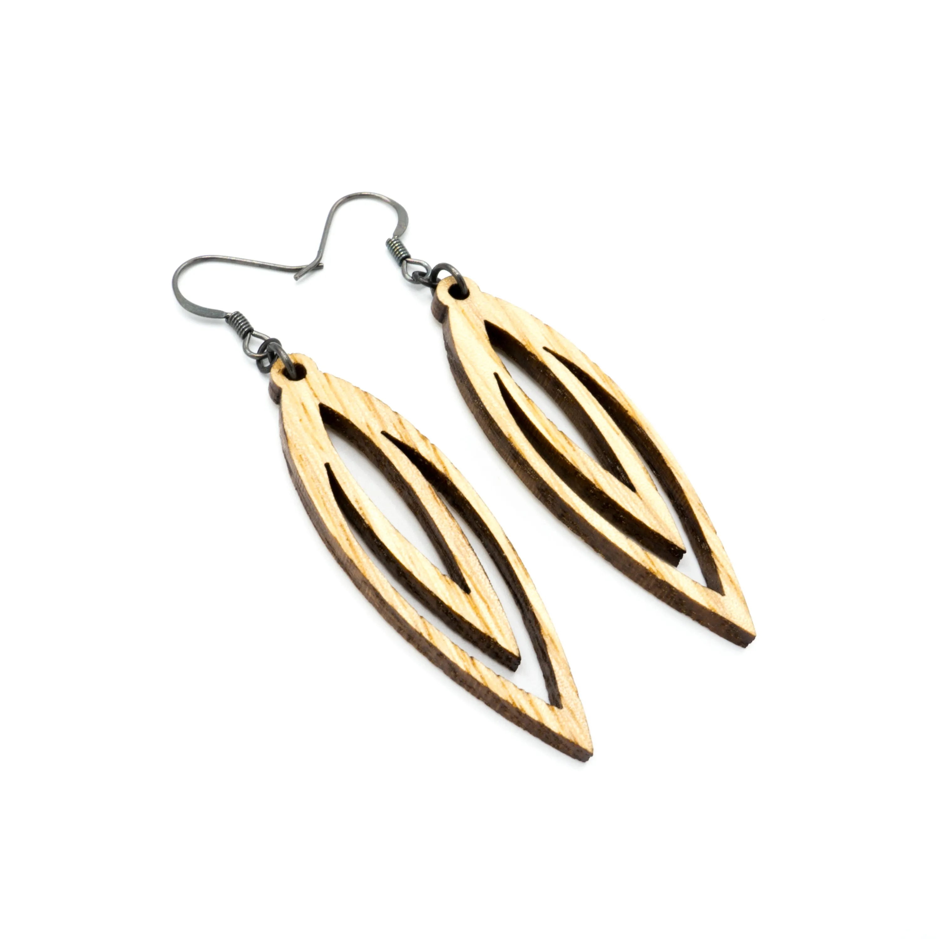 Totem 07 [S] // Wood Earrings - Ash