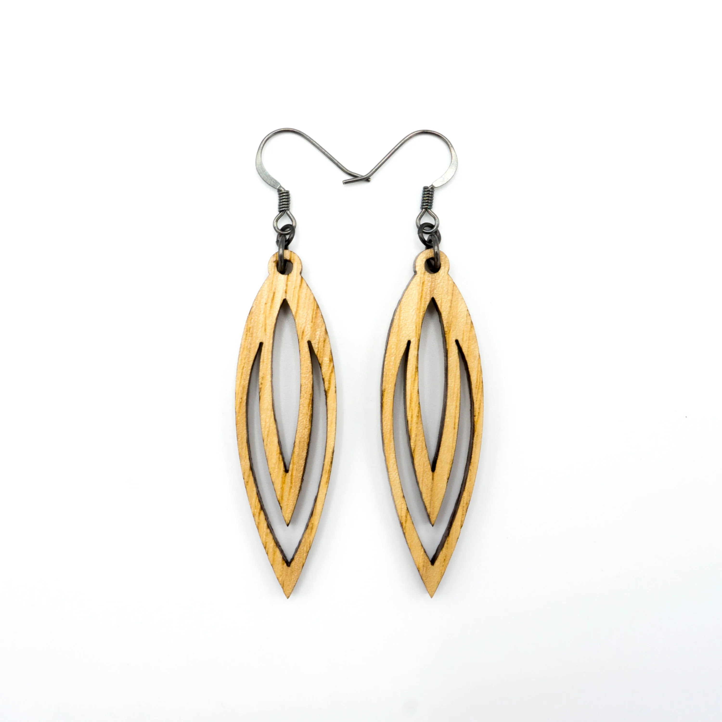 Totem 07 [S] // Wood Earrings - Ash