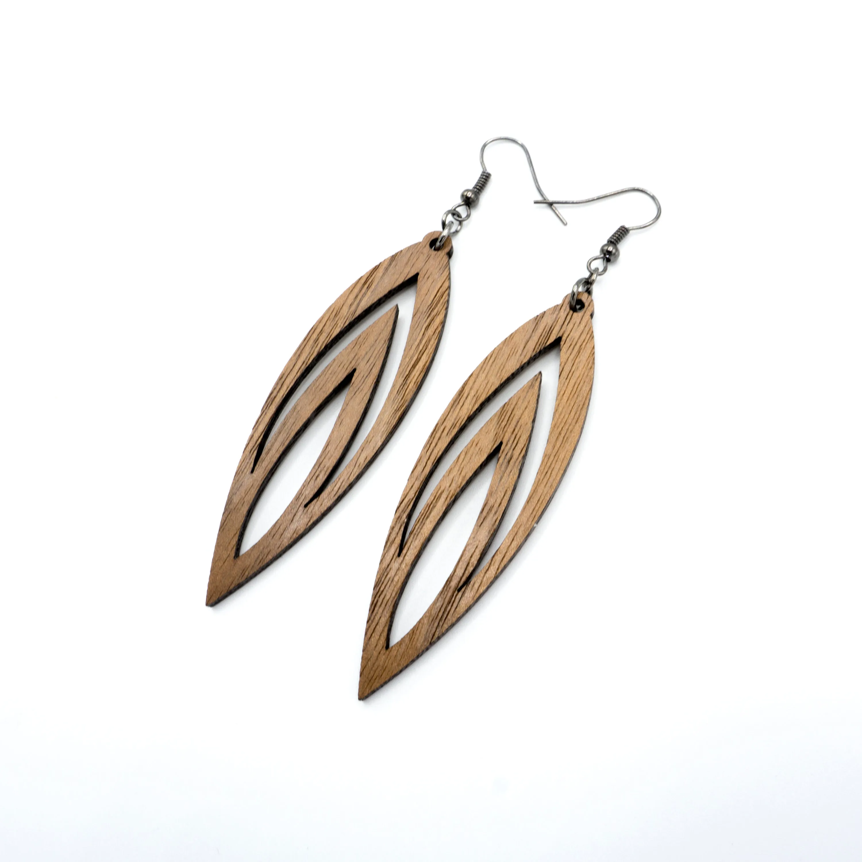 Totem 08 [L] // Wood Earrings - Walnut