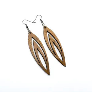 Totem 08 [L] // Wood Earrings - Walnut