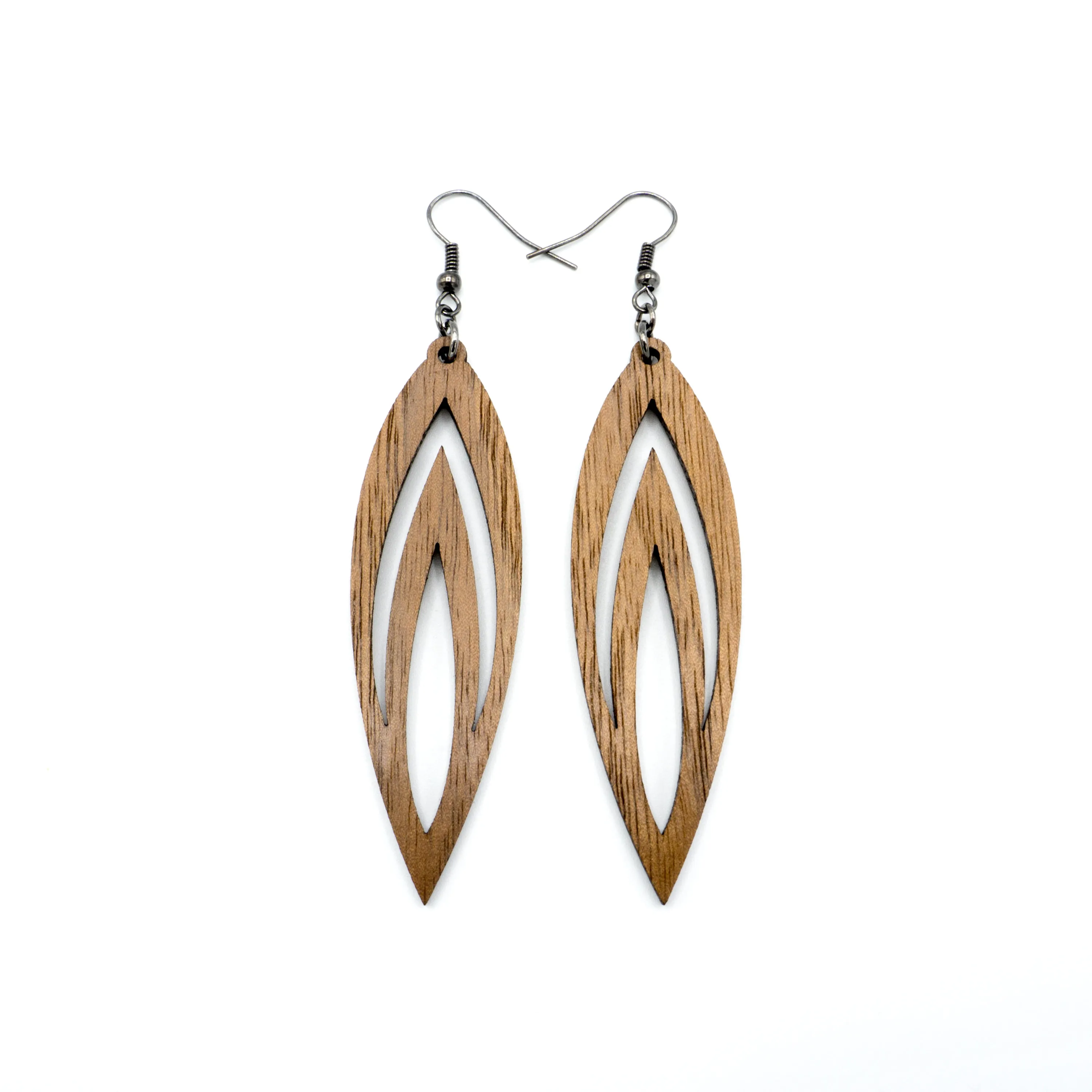 Totem 08 [L] // Wood Earrings - Walnut