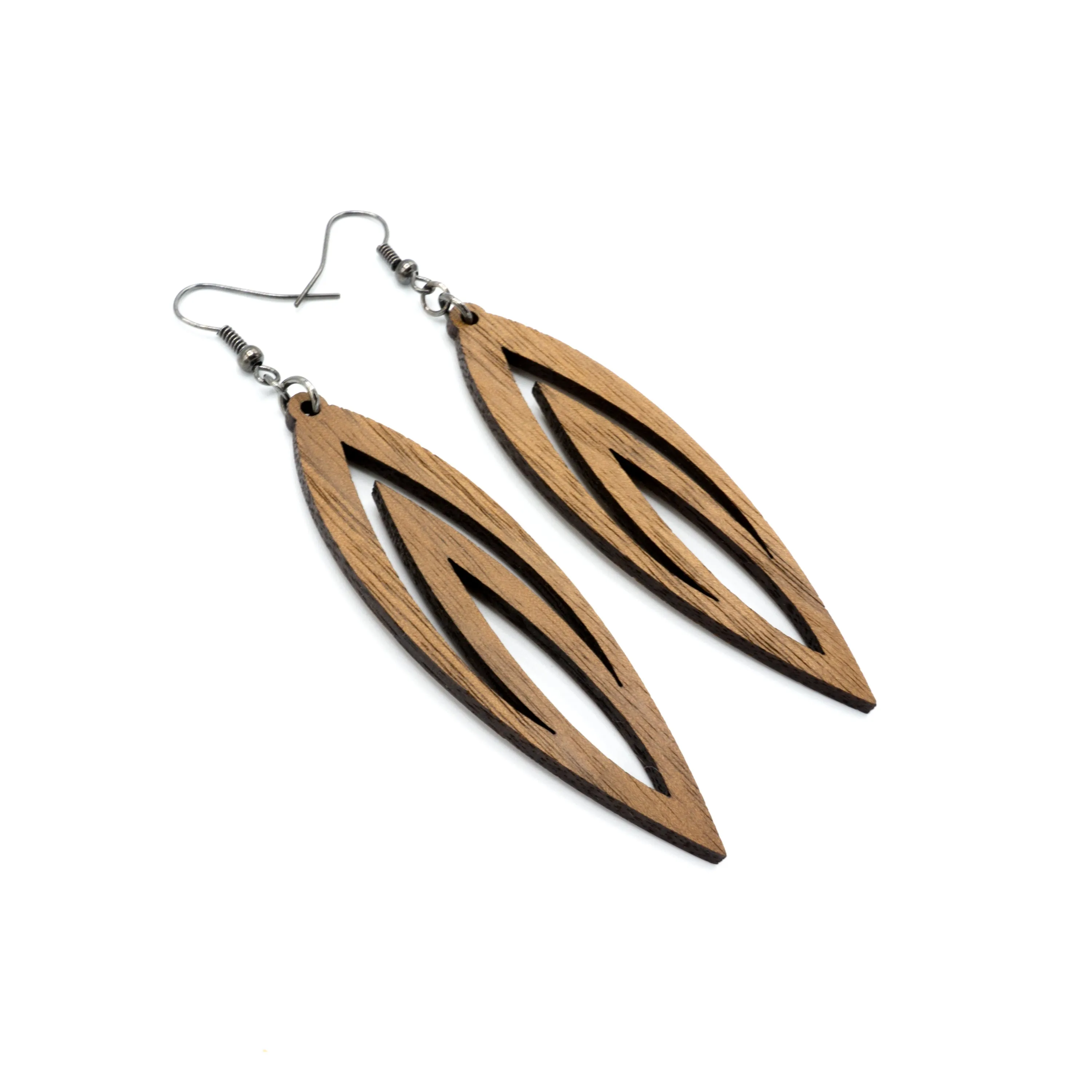 Totem 08 [L] // Wood Earrings - Walnut