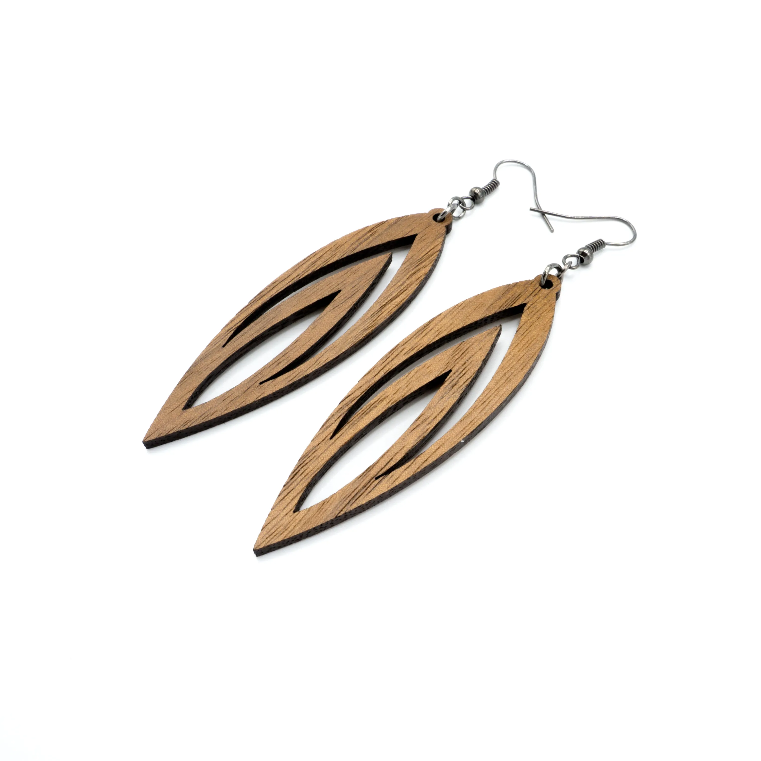 Totem 08 [L] // Wood Earrings - Walnut
