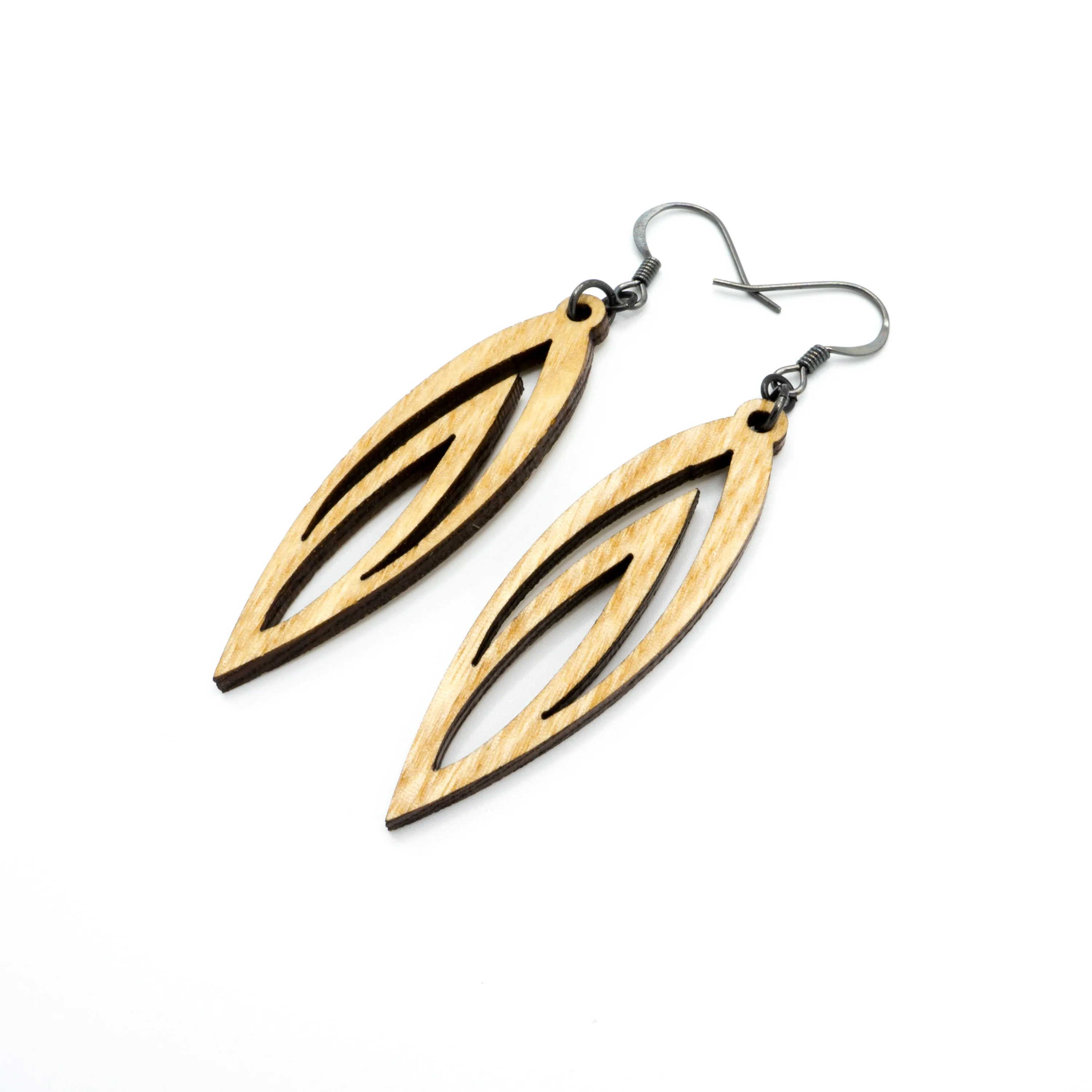 Totem 08 [S] // Wood Earrings - Ash