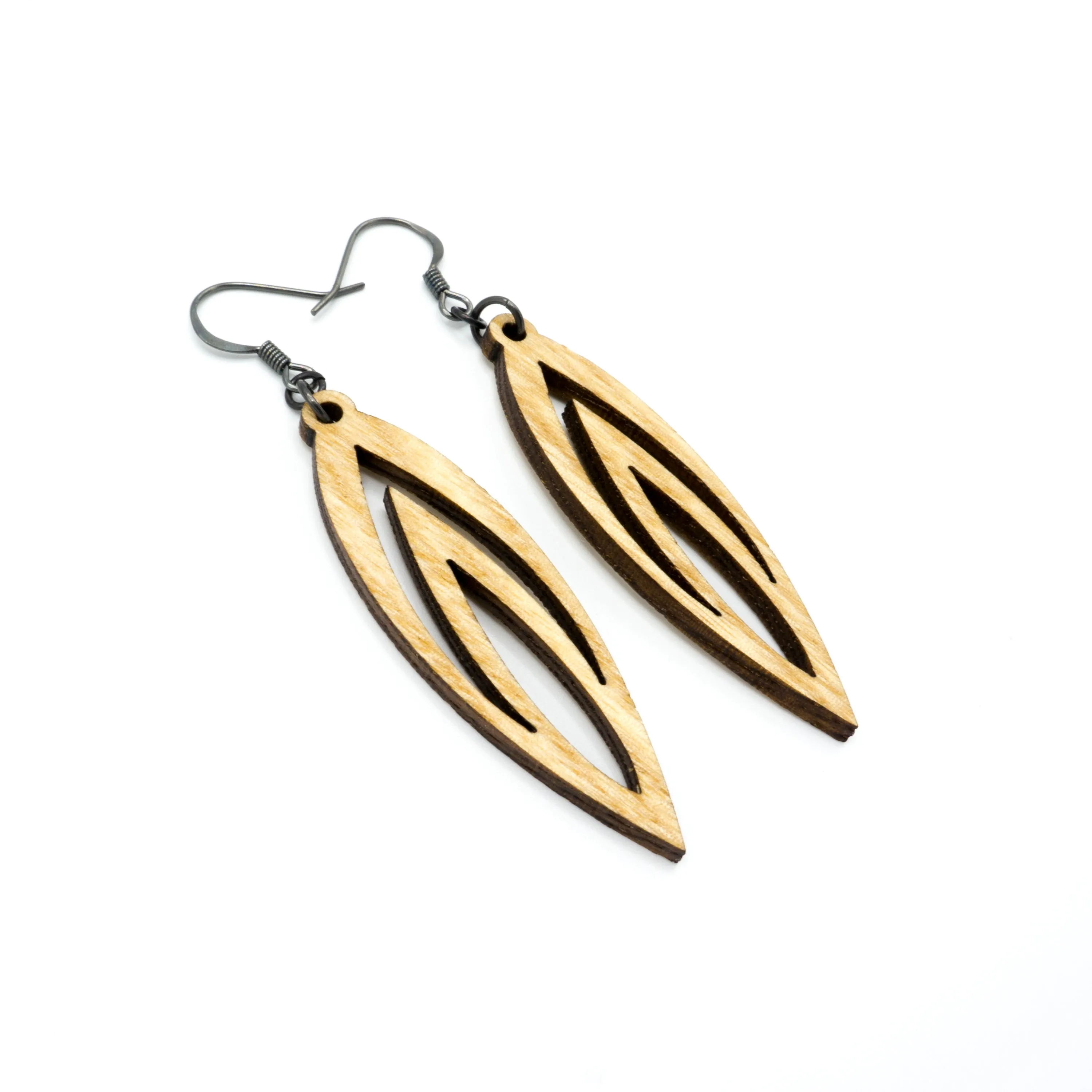 Totem 08 [S] // Wood Earrings - Ash