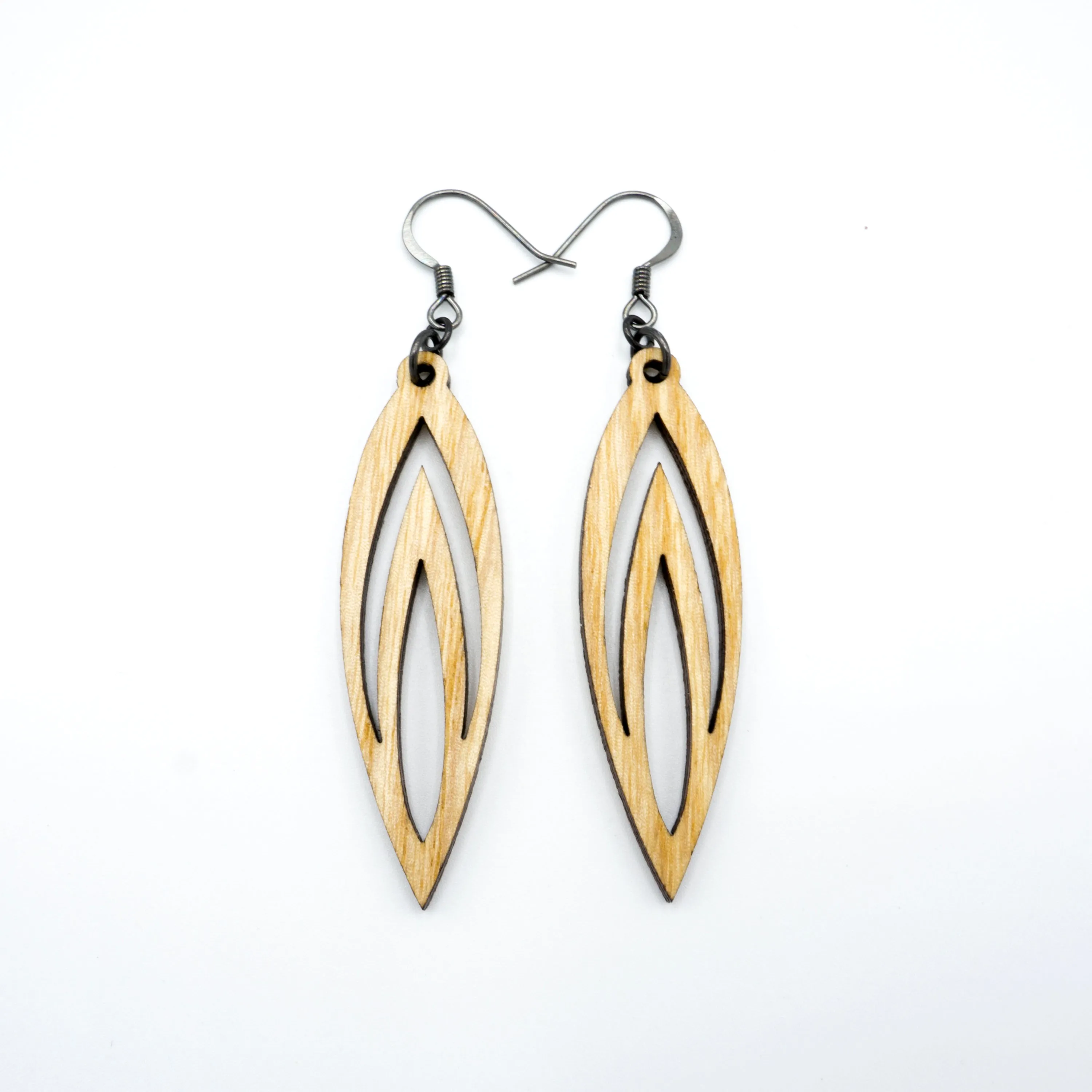 Totem 08 [S] // Wood Earrings - Ash