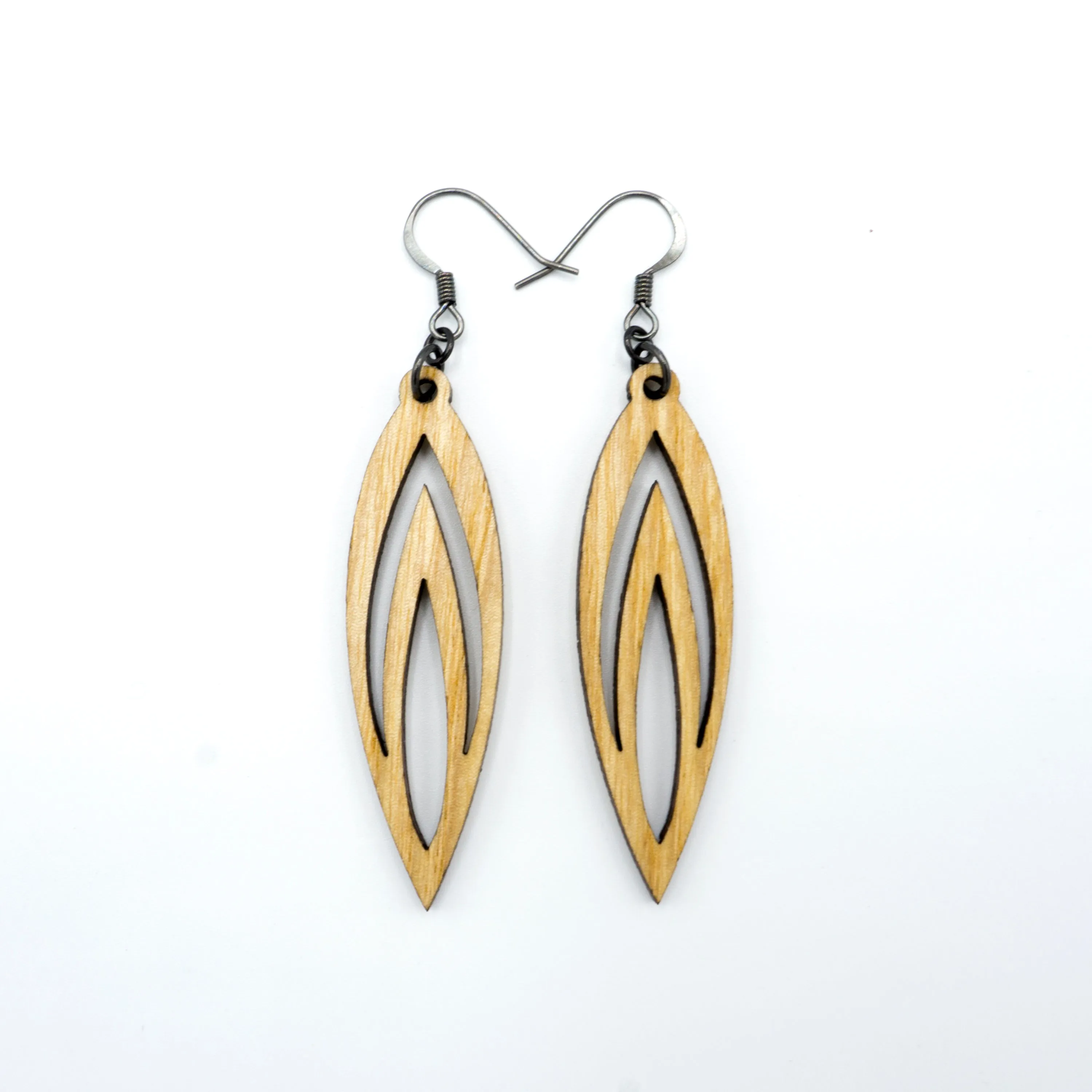 Totem 08 [S] // Wood Earrings - Ash