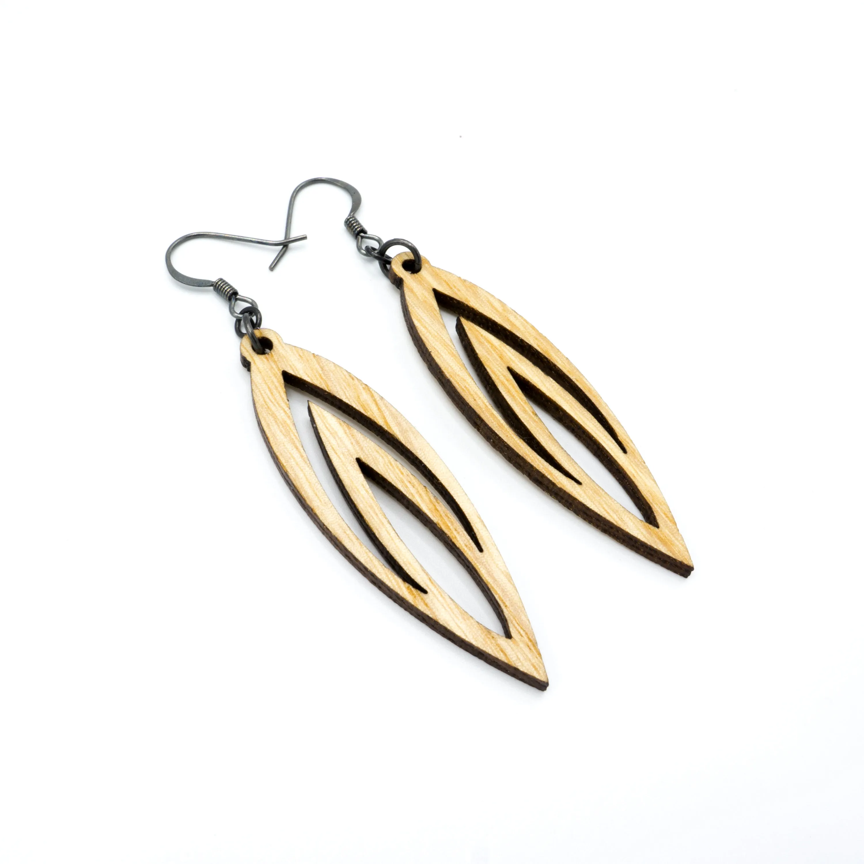 Totem 08 [S] // Wood Earrings - Ash